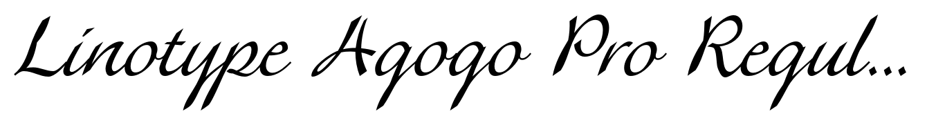 Linotype Agogo Pro Regular